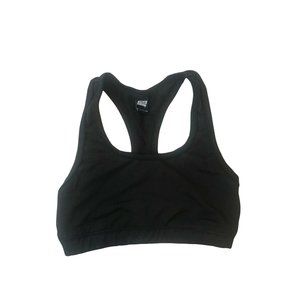 Sports Bra Black Racerback No Padding Women's Size S